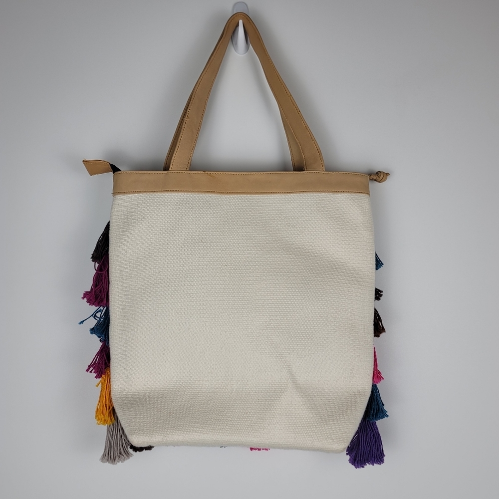 Noonday Collection Colorful La Gloria Tassle Tote Bag - Picture 5 of 15